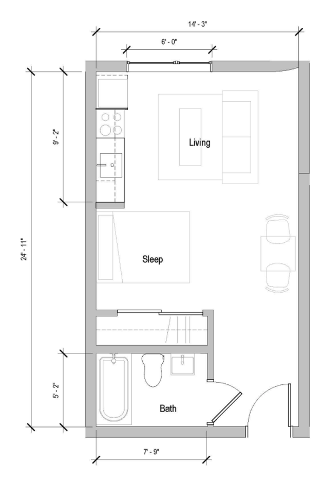 C Floor Plan C Floor Plan at Nomad Apartments, Portland, OR